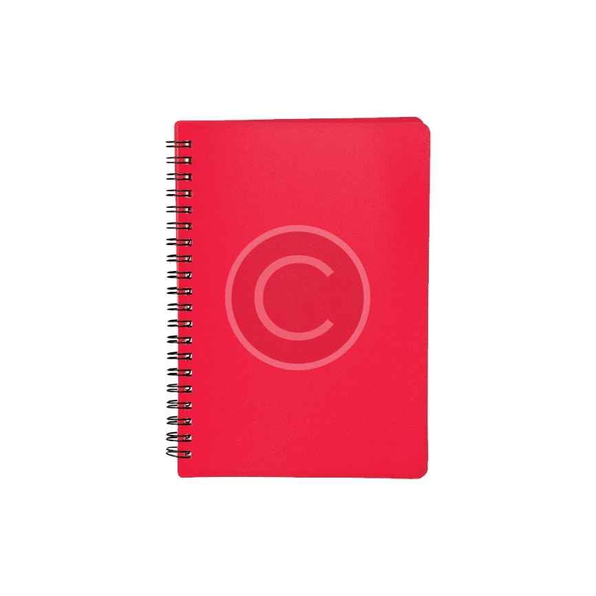 Red Spiral Notebook, 200 Sheets
