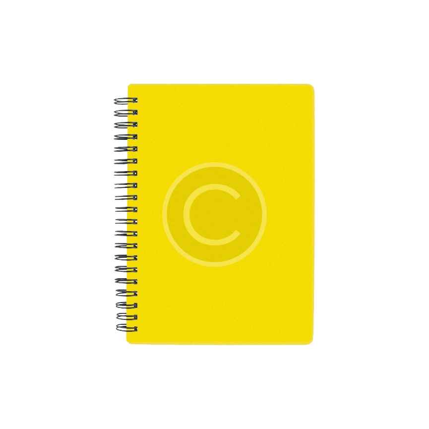 Yellow Spiral Notebook, 200 Sheets